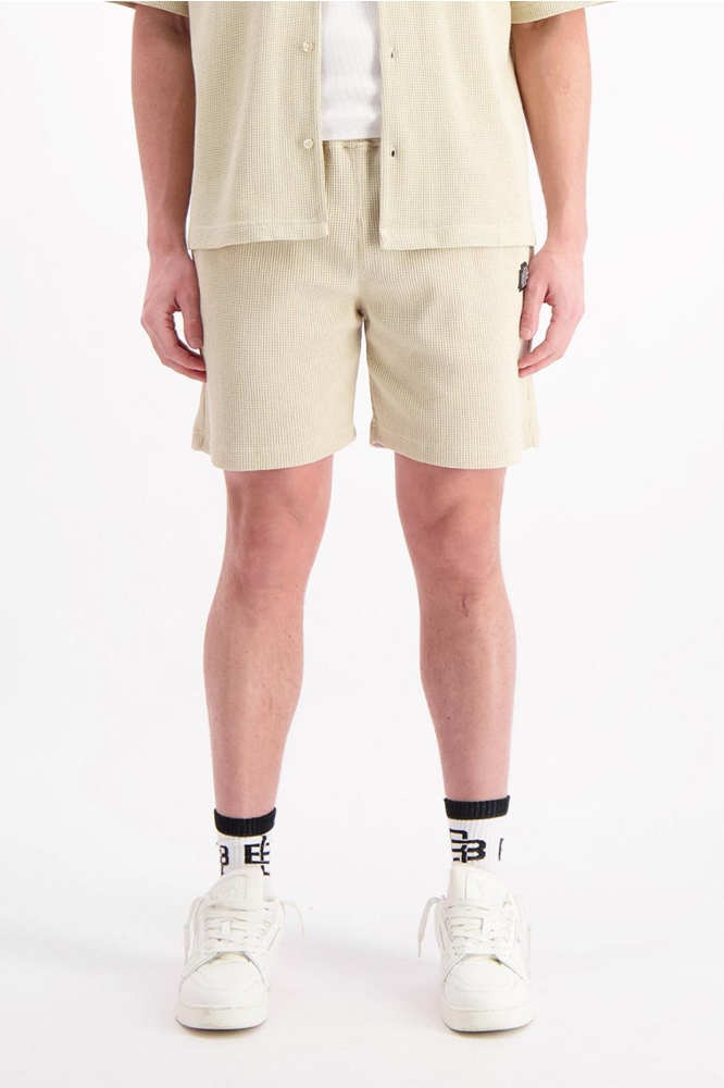 MONOGRAM WAFFLE SHORTS 1 125 5 20 BEIGE